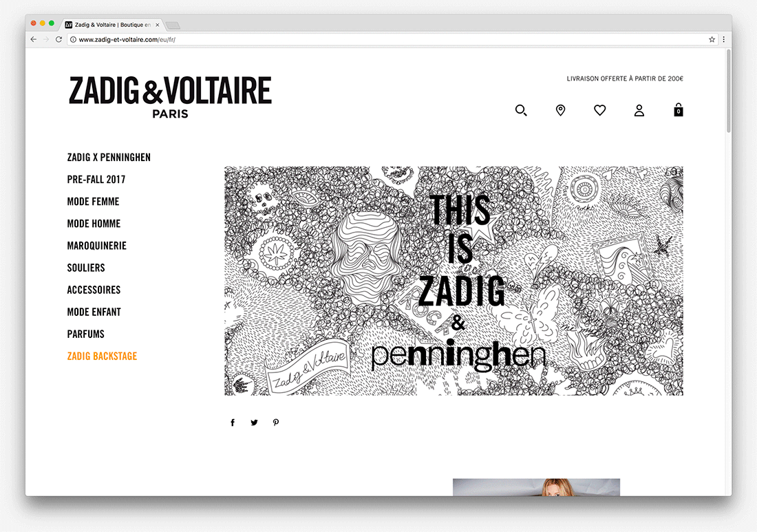 This is Zadig & Voltaire Ecole supérieure d'arts graphiques